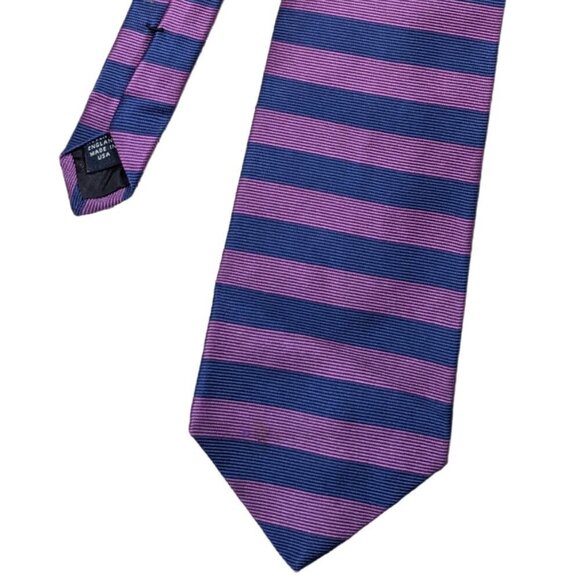 Brooks Brothers Blue and Pink Stripe 100% Silk Tie - Picture 1 of 4